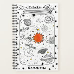 Agenda Universo em Sonho Grande<br><div class="desc">Legal universo encapsulado em uma ilustração de jarro mason,  sonhe grande planejador personalizado.</div>