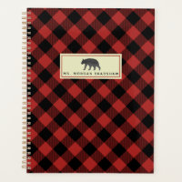 Urso de Aquarela de Xadrez de Buffalo Personalizad