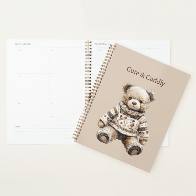 Agenda Urso de Pelúcia Fofo e Aconchegante (Exibição)