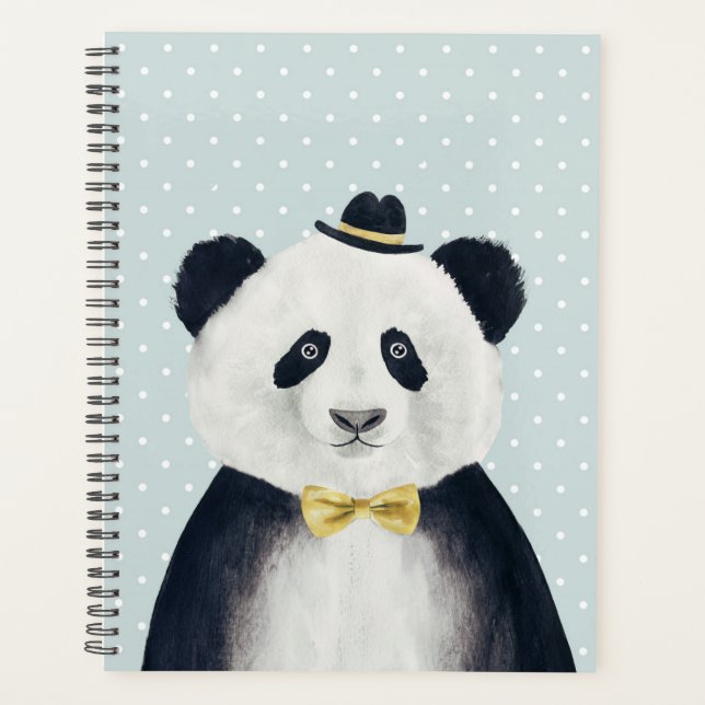 Agenda Urso Panda de Aquarela (Frente)