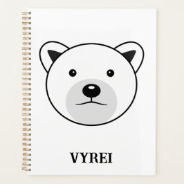 Agenda Urso Polar de Cartoon Bonito
