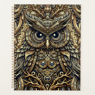 Agenda Ursos e Coruja de Metal Steampunk