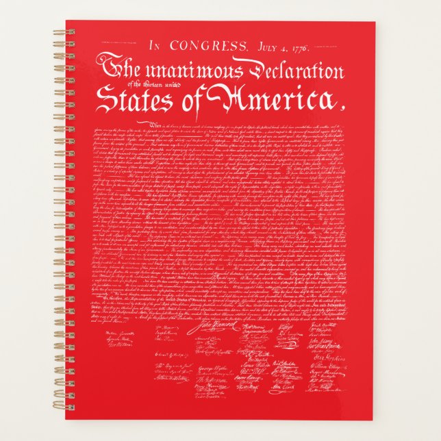 Agenda US Declaration of Independence (Frente)