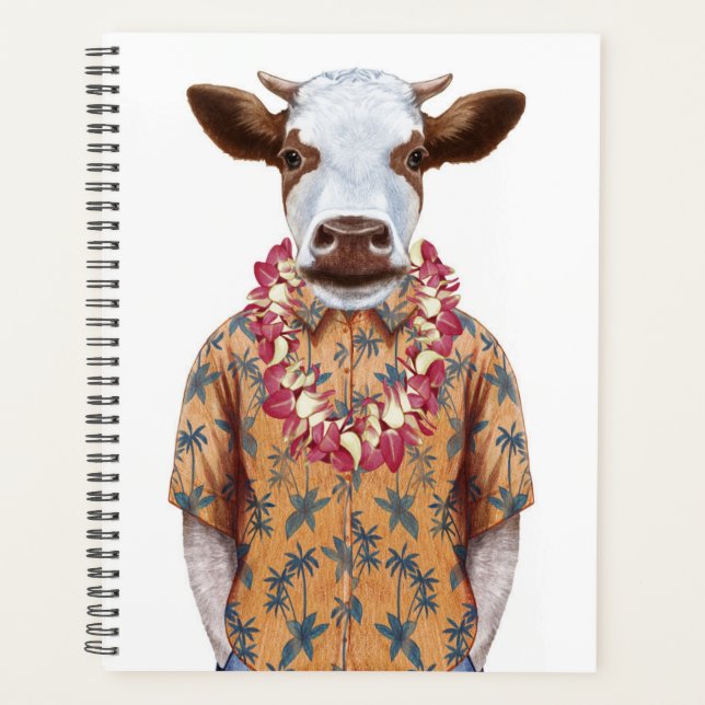 Agenda Vaca de Camisa Havaiana (Frente)