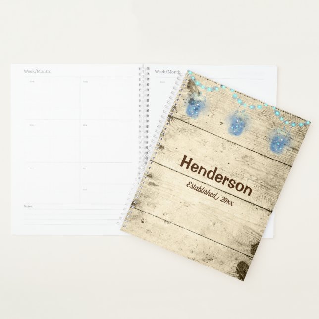 Agenda Vagalumes em frascos em madeira (Exibição)