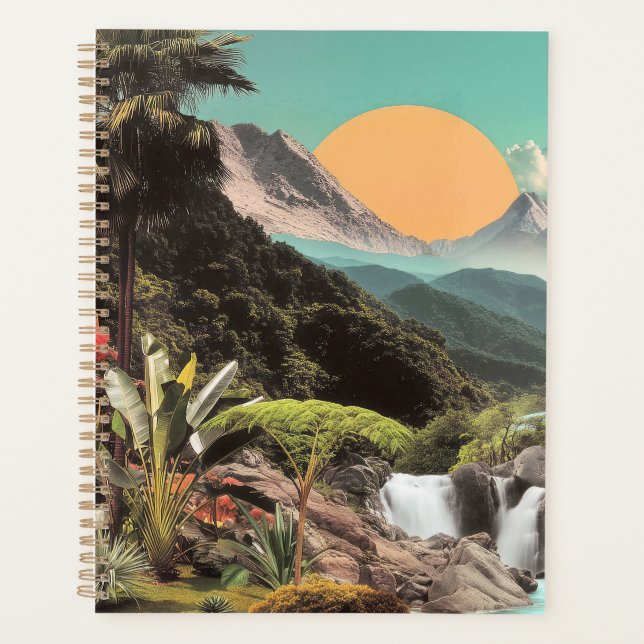 Agenda Vale Tropical Surreal Com Quedas De Água (Frente)