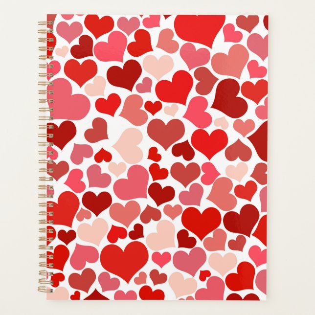 Agenda Valentine's Day Hearts Pattern (Frente)