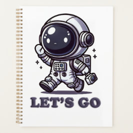 Agenda Vamos – Camiseta de Aventura do Astronauta Fofo