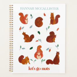 Agenda Vamos Ir Loucos Esquilos Engraçados com Nome