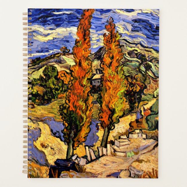 Agenda Van Gogh - Dois Poplars em um Hill (Frente)