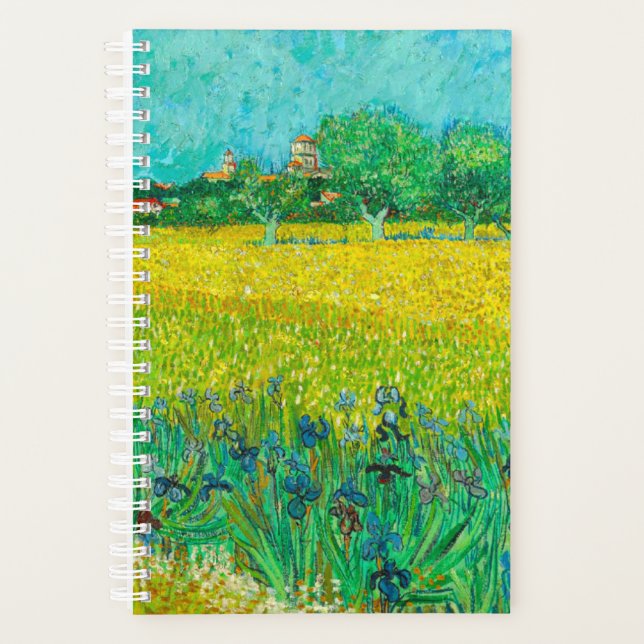 Agenda Van Gogh Field com Irrises Perto de Arles (Frente)
