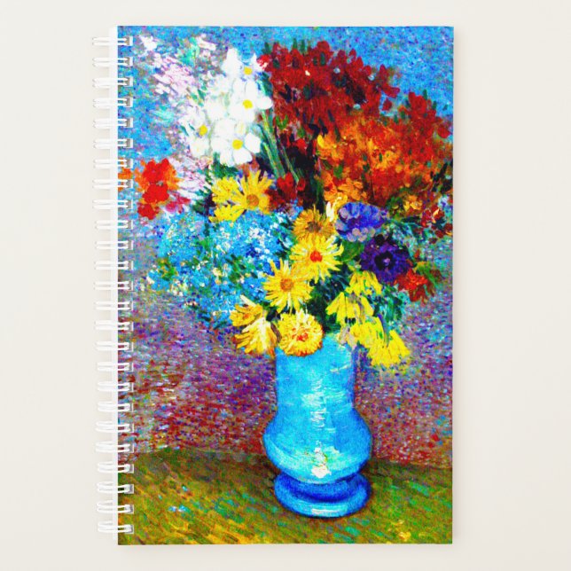 Agenda Van Gogh Flores num Vaso Azul (Frente)