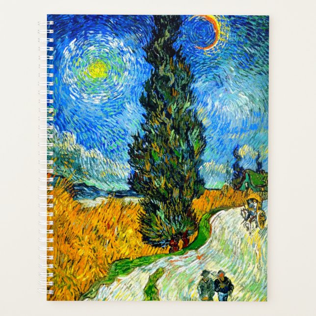 Agenda Van Gogh Road com Cypress e Star (Frente)