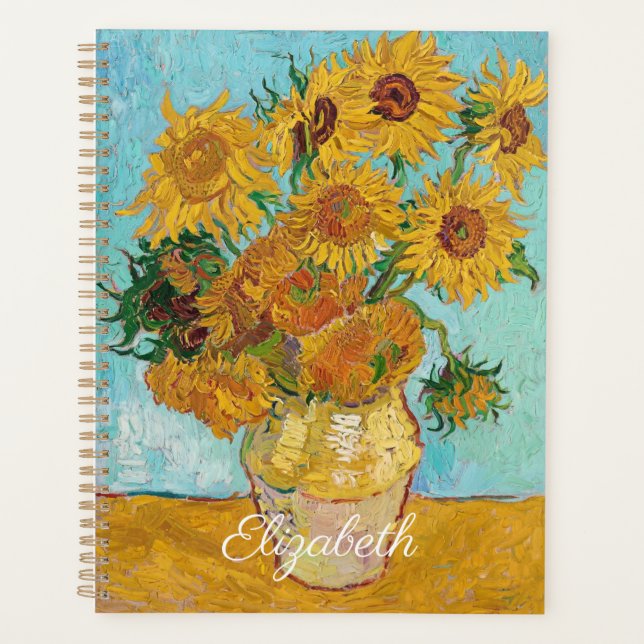 Agenda Van Gogh Sunflowers Yellow Flowers  Floral  (Frente)