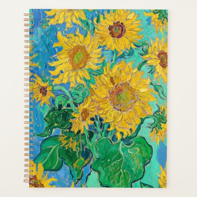 Agenda Van Gogh Sunflowers Yellow Flowers  Floral  (Frente)
