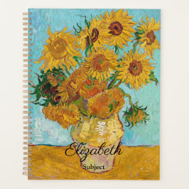Agenda Van Gogh Sunflowers Yellow Flowers Floral