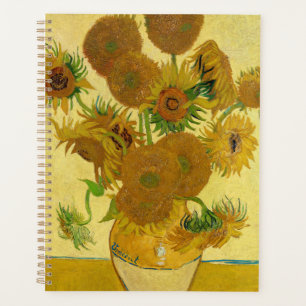 Agenda Van Gogh - Vase com 15 Girassóis