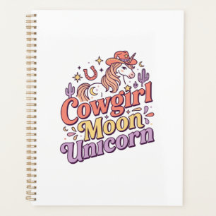 Agenda Vaqueira Unicórnio Lua Unicórnio Merch Caprichoso