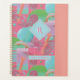 Agenda Varanda-Vaporwave-Rosa, Sunset e Palm-Trees