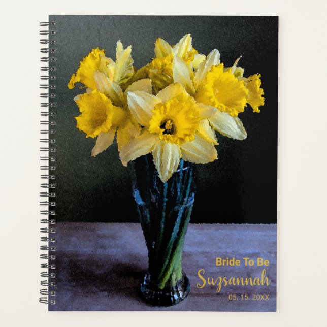 Agenda Vaso de Narcisos Vibrantes Personalizados Fotograf (Frente)