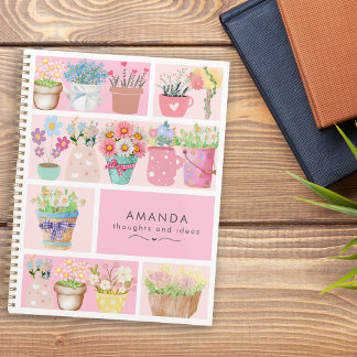 Agenda Vasos de flores elegantes rosa moderno bonito