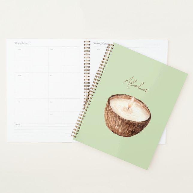 Agenda Vela de Coco Green Aloha (Exibição)