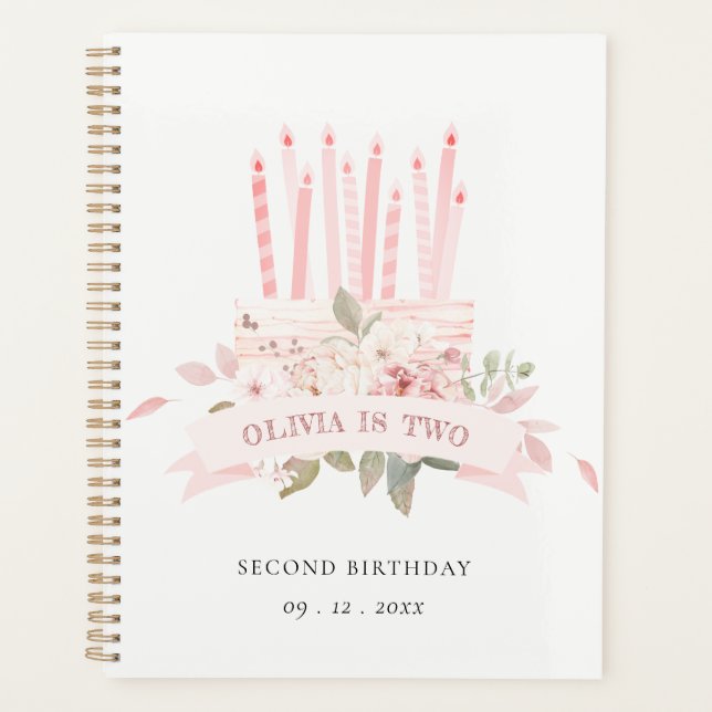 Agenda Velas De Bolo Floral Suave A Qualquer Idade Aniver (Frente)
