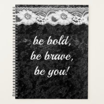 Velvet Lace Glam Jewelry Planner BW