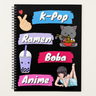 Agenda Ventilador da cultura de Pop, Pop, Ramen, Boba e A