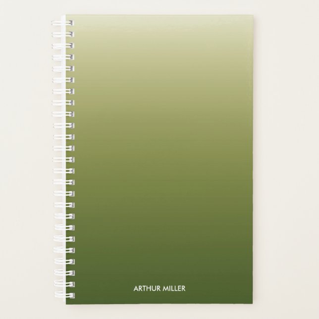 Agenda Verde-Grande Gradiente Personalizado (Frente)