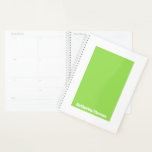 Agenda Verde limão brilhante<br><div class="desc">Essa cor sólida brilhante do verde limão é um design clássico e eterno. Cores básicas simples para mostrar seu nome, endereço e outros detalhes comerciais ou pessoais. Um design de bloco de cores está sempre no estilo. Faça sua mensagem se destacar com este design brilhante minimalista, mas colorido. Personalize e...</div>