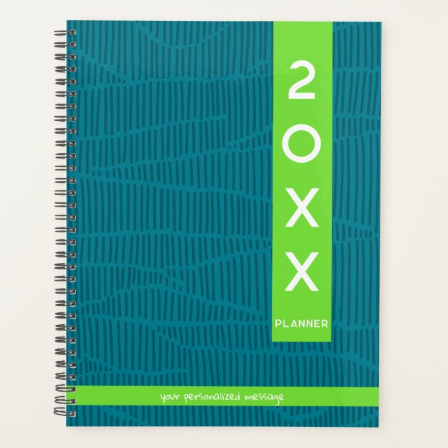Agenda Verde Moderno Personalizado (Frente)