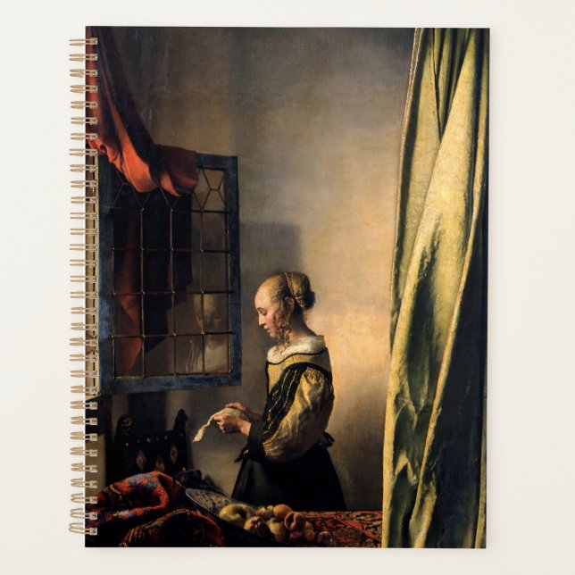 Agenda Vermeer - Rapariga lendo uma carta em uma janela a (Frente)