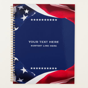 Agenda Vermelho Branco & Azul-EUA Bandeira Estrelas E Lis