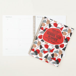 Agenda Vermelho, Carvão e Abstrato branco