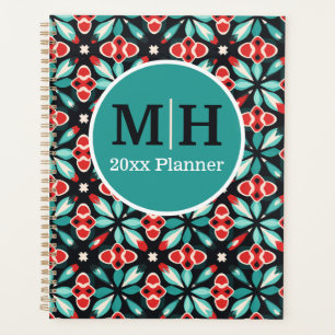 Agenda Vermelho e Teal Italiano