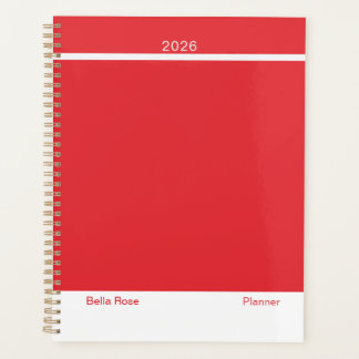 Agenda Vermelho Intenso Minimalista