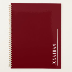 Agenda Vermelho minimalista monograma