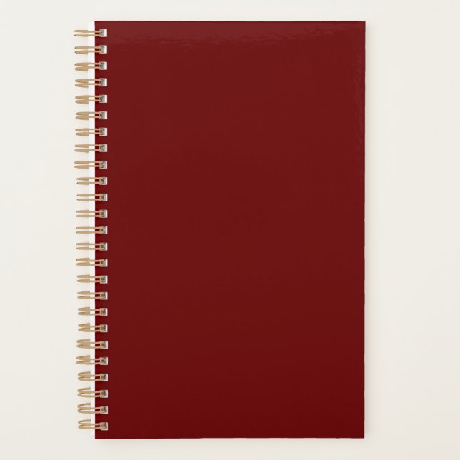 Agenda Vermelho sangue (cor sólida)   (Frente)