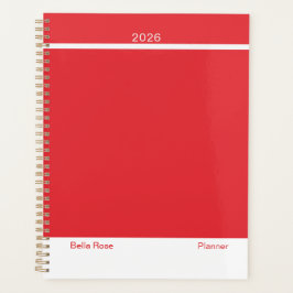 Agenda Vermelho Vibrante Minimalista