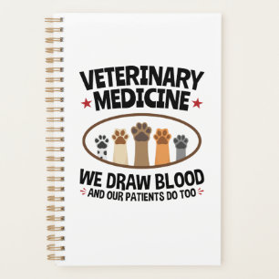 Agenda Vet Tech Veterinarian Funny Desenhar Sangue Cote