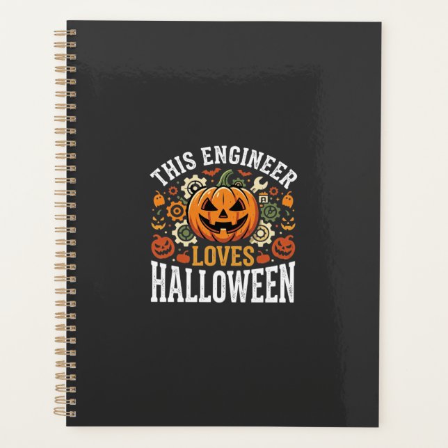 Agenda Vetor de Abóbora de Engenheiro de Halloween (Frente)