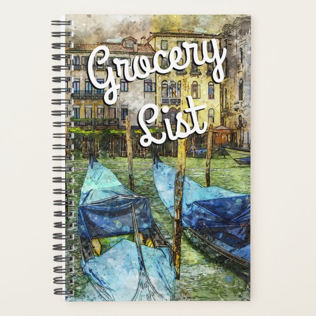 Agenda Viagem à Loja de Grocery Veneza Gondolas (Frente)