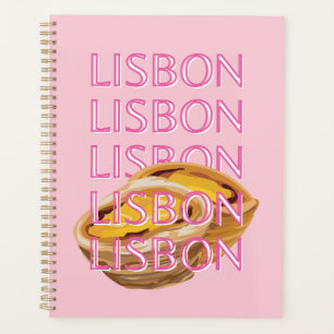 Agenda Viagem Art de Lisboa, Portugal, rosa, pré-disquete