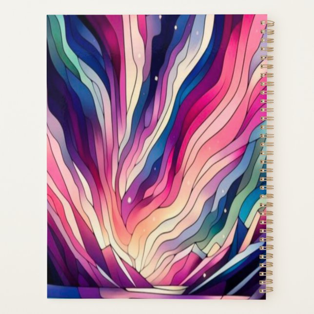 Agenda Vibrant Aurora Borealis Planner (Verso)