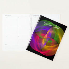 Agenda Vibrant Glossy Finish Geometric Spiral Planner