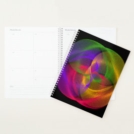 Agenda Vibrant Glossy Finish Geometric Spiral Planner
