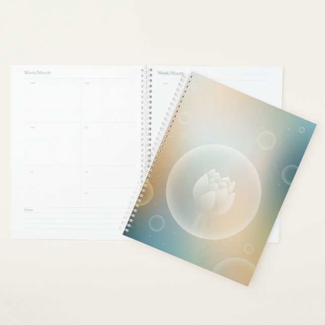 Agenda Vibrant Lotus Hardcover Planner (Exibição)
