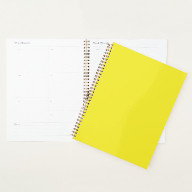 Agenda Vibrant Solid Yellow Background  (Exibição)