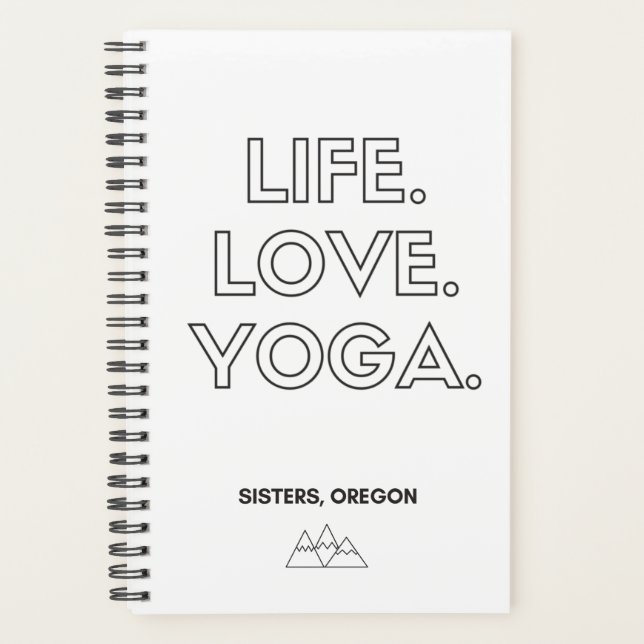 Agenda Vida.Amor.Yoga. Notebook espiral (Frente)